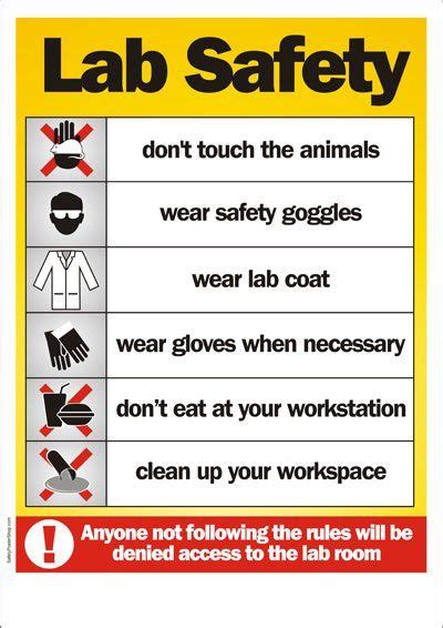 Lab Safety Ideas In Lab Safety Rules Lab Safety Safety Posters