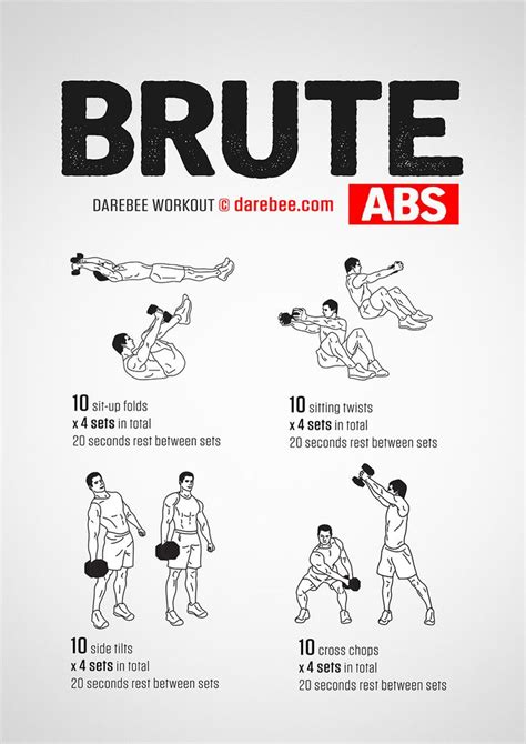 Brute Abs Workout Abs Workout Gym Workout Tips Dumbbell Workout