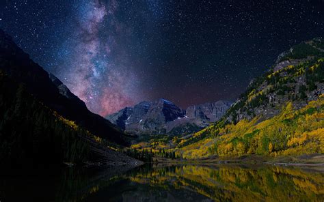 2880x1800 Milky Way On Starry Night Landscape 4k Macbook Pro Retina Hd