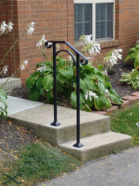 Vevor stair handrail outdoor grab hand rail garden step rail stainless steel. DIY Handrail | Strongest Most Reliable Do It Yourself Handrail | Iron handrails, Wrought iron ...