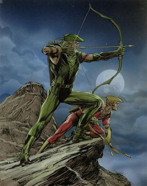 Green Arrow And Speedy By Neal Adams Green Arrow Comics Green Arrow