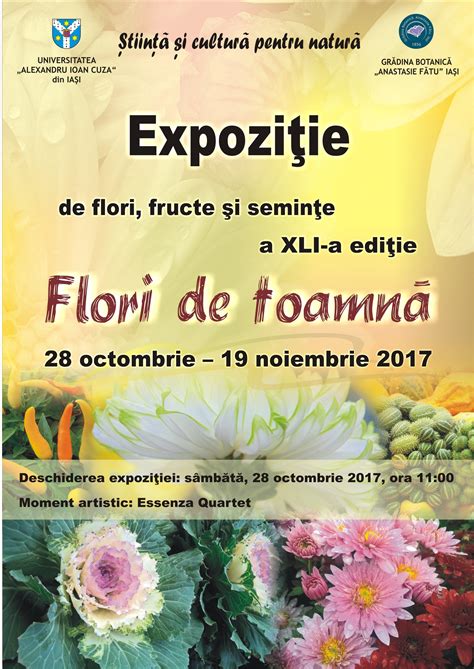 Expoziția „flori De Toamnă Ediția A Xli A Poate Fi Vizitată Până La