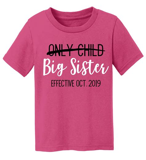 buy t shirt big sister in stock