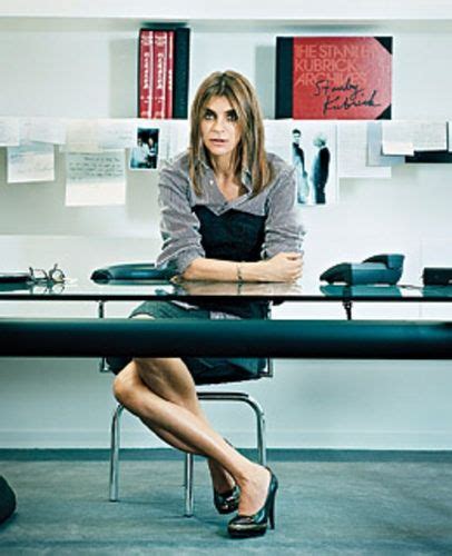 Carine Roitfeld At Her Desk As Vogue Paris Editor In Chief Carine
