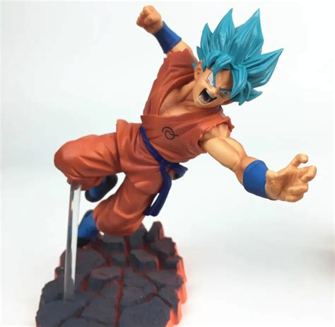 Saintgi Dragon Ball Z Blue Super Saiyan God Goku Resurrection F Pvc Action Figures Model