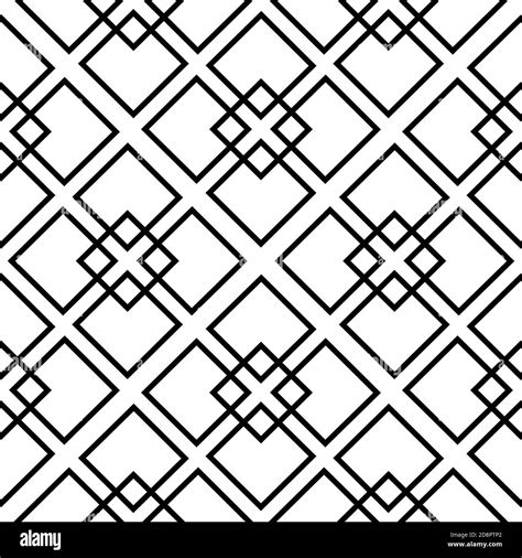 Simple Geometric Repeating Pattern With Black And White Squares