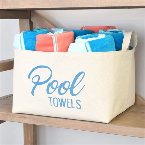 This rolling storage container might be right for your backyard pool for a mixture of pool toys and small pool floats. Pool Towels Storage Bin in 2020 | Pool towel storage, Pool ...