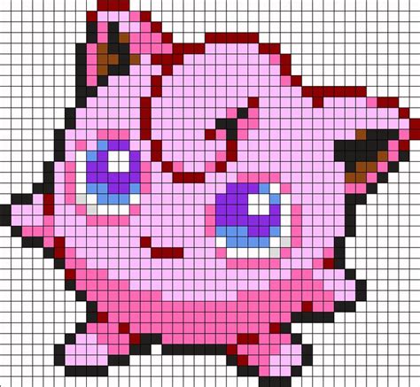Utilise les cartes pixel art pokemon des pages suivantes comme modèle et reproduis les dessins. pixel art a imprimer
