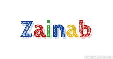 Zainab Лого Бесплатный инструмент для дизайна имени от Flaming Text
