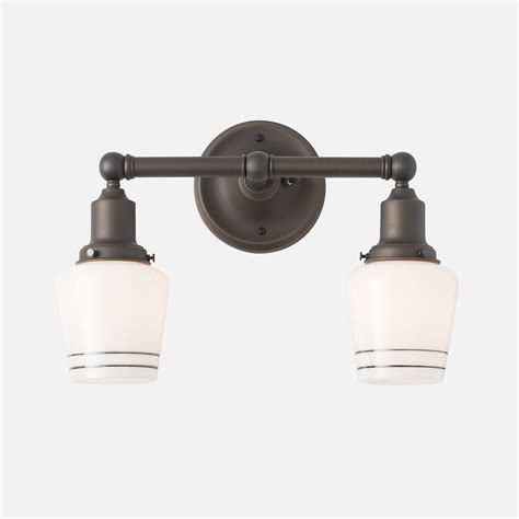I am thinking that a sconce with 2 lights would be good to create more brightness. Irvine Double Sconce 2.25" | Schoolhouse in 2020 ...