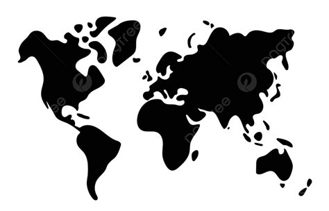 Simplified World Map Vector Illustration Map Worldwide Vector Vector