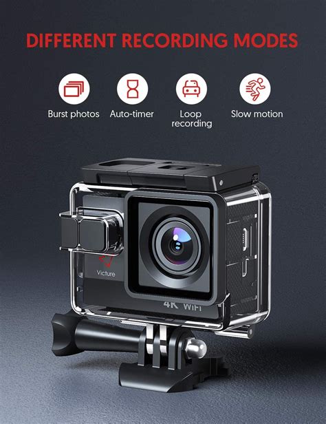 Log into your victure account to finish. Victure AC800 Action Cam 4K 20MP WiFi Underwater Camera ...