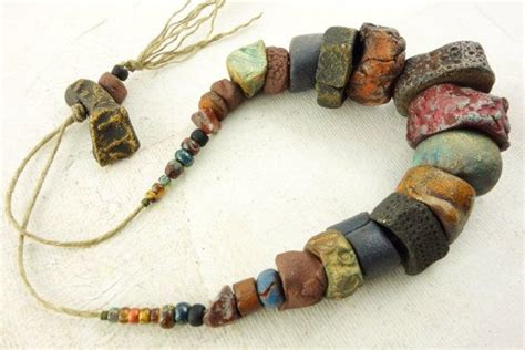 Artisan Ceramic Beads Large Collection Rock Pool Blues Green Rust Sea