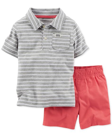 Carters Baby Boys 2 Piece Polo And Shorts Set Boy Outfits Baby
