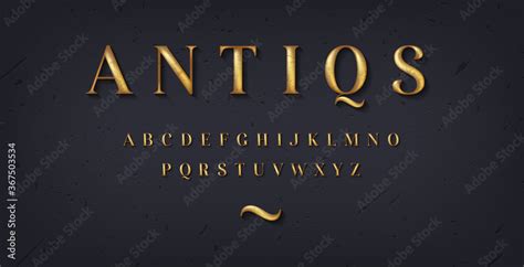 Elegant Vintage Antiqua Roman Font Classic Serif Typeface English