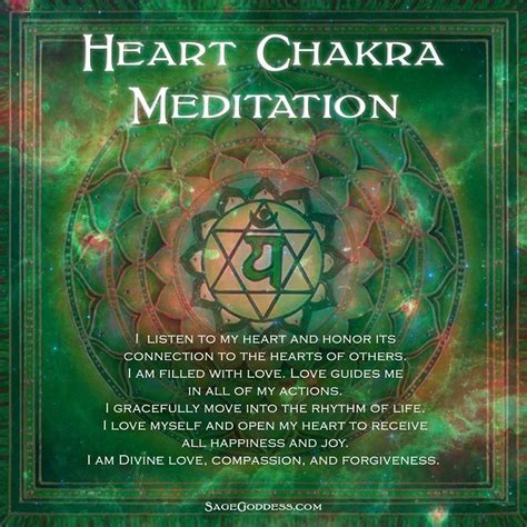 Sage Goddess Heart Chakra Meditation Chakra Affirmations Heart Chakra