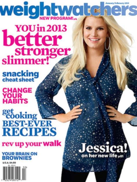 Jessica Simpson Shows Off Her Slimline Figure On The Cover Of Weight