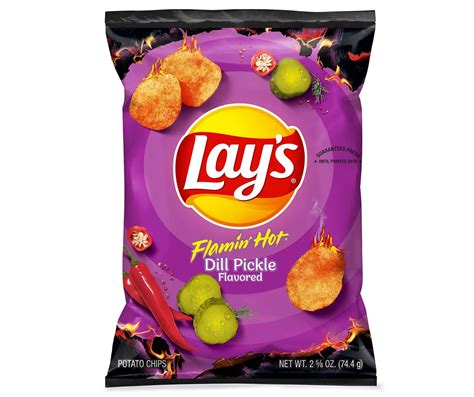 Lays Lays Potato Chips Flamin Hot Dill Pickle Flavored 2625 Oz Big Lots