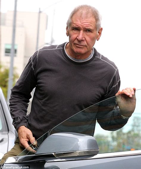 Harrison Ford Sports Nasty Scar On His Forehead In La Daily Mail Online