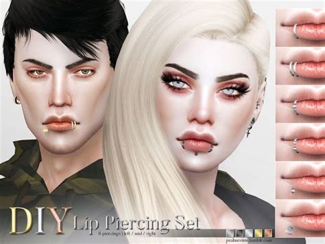 Sims 4 Cc The Best Lip Piercing Set Of Chocolate Candy Best