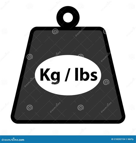 Kg / Lbs Weight Icon, Isolated on White, Vector Illustration Stock