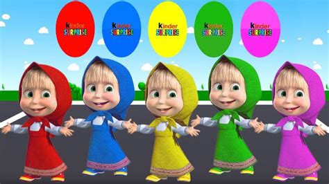 I was surprised at her ____. Learn Colors Masha Surprise Eggs with Masha and The Bear ...