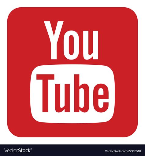 Youtube Logo Icon Royalty Free Vector Image Vectorstock
