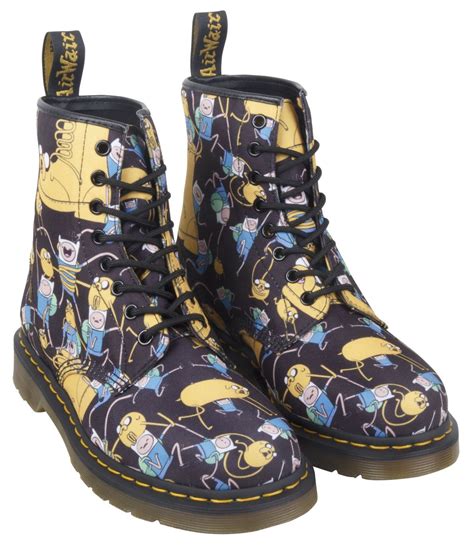dr martens x adventure time finn and jake all over print canvas boots available online at