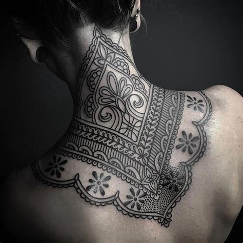 Mandala Style Tattoo Mandalatattoo Neck Tattoos Women Shoulder