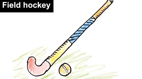 How To Draw Field Hockey Drawing Lessons For Preschool Kindergarten