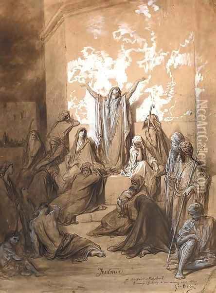 Jeremiah Preaching To His Followers Oil Painting Reproduction By