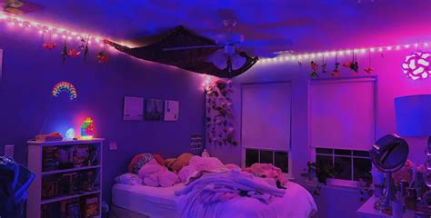 Aesthetic Neon Room Girls Bedroom Room Dreamy Room Indie Room Decor