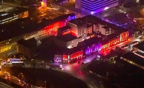 Nacht Luftaufnahme Duisburg Nachtluftbild Straßenstrich Und Prostitutionszentrum Für