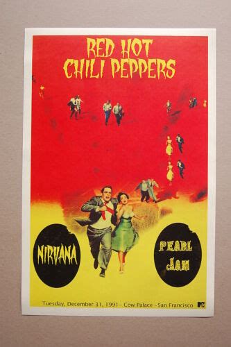 Red Hot Chili Peppers Concert Tour Poster Cow Palace San Fran