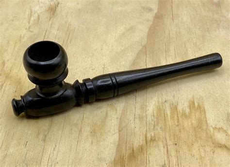 Long Carved Black Wooden Pipes Sunflower Pipes Brooklyns Best Smoke Shop