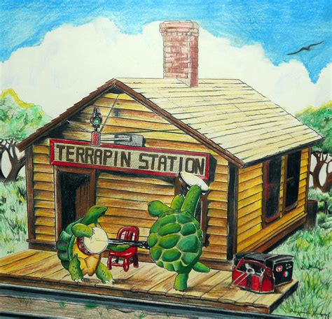 Recreation Of Terrapin Station Album Cover By The Grateful Dead Drawing