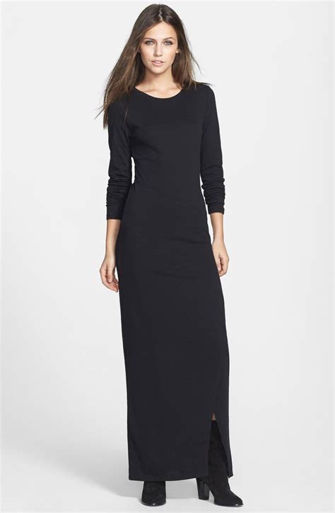 Leith Long Sleeve Knit Maxi Dress Nordstrom