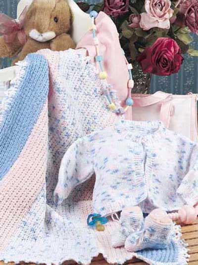 Pastel Baby Ensemble Knitting Free Patterns
