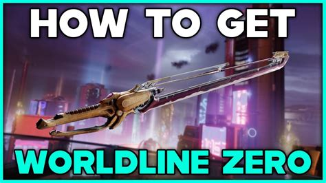 Destiny 2 Lightfall How To Get Worldline Zero Exotic Sword Youtube