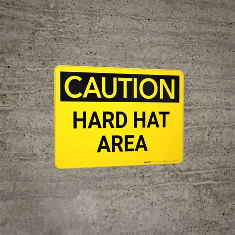 Caution Hard Hat Area Wall Sign