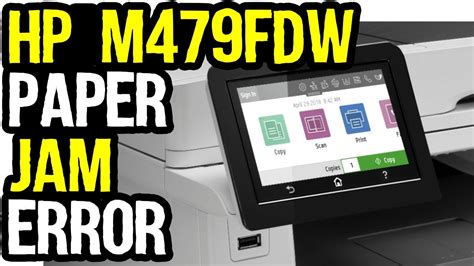 HP Color LaserJet Pro MFP M Fdw Printer Paper Jam Error YouTube