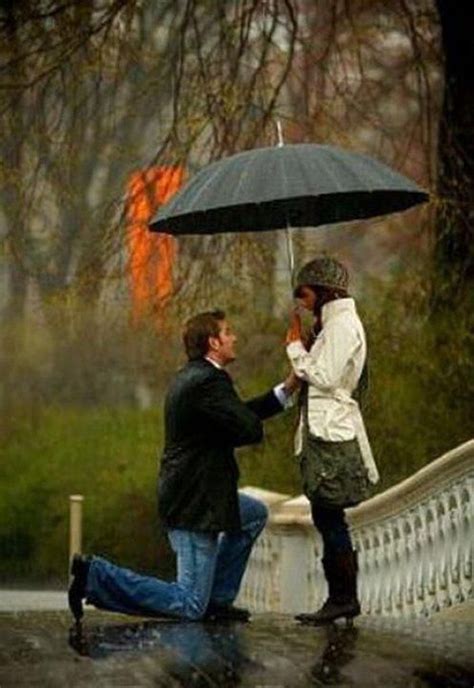 Rainy Days Romantic Photos Romantic Proposal Interracial Love