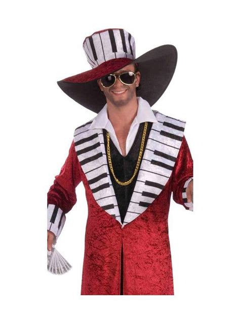 Red Velvet Piano Playa Dress Up Mac Daddy Pimp Costume For Men