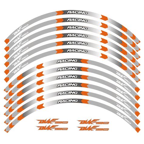New High Quality 12 Pcs Fit Motorcycle Wheel Sticker Stripe Reflective