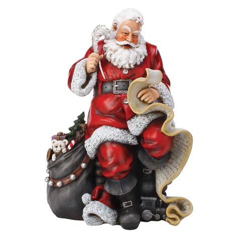 Napco Santa With List Figurine Santa Figurines Christmas Figurines
