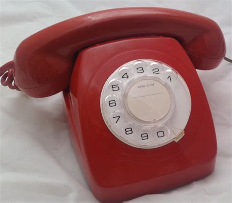 Red Rotary Dial Phone 802 Made By Pmg Telecom Refurbished