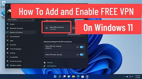 How To Add And Enable Free Vpn On Windows 11 Youtube