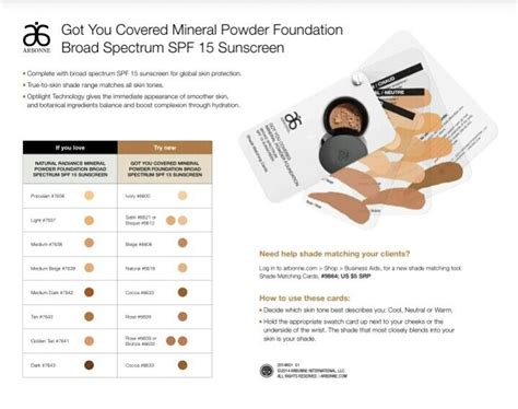 Arbonne Cosmetics Got You Covered Mineral Powder Foundation Broad