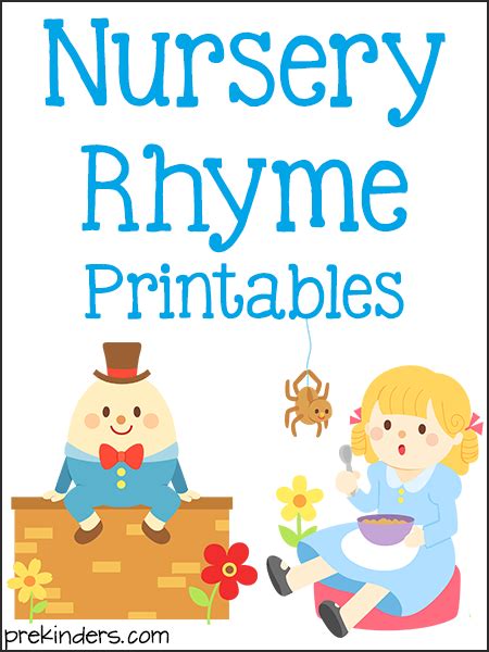 Nursery Rhyme Printables Prekinders