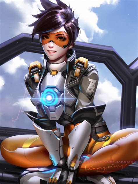 tracer new look by liang xinghi guys this is tracer s new look from overwatch 2 i like her
